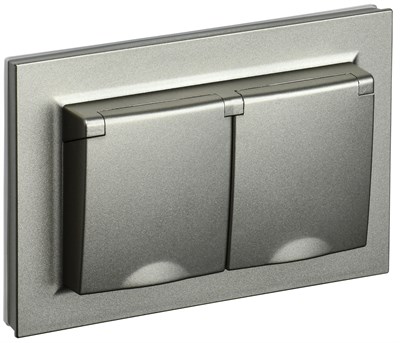 BRITE Роз. 2-я с кр. 16А в сб IP44 РСбш12-3-44-БрШ шамп. IEK BR-R26-16-44-K37-F - фото 242022