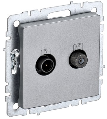 BRITE Роз. двойная TV+SAT РТВ/РСп12-БрА алюм. IEK BR-AF20-O-K47 - фото 242035