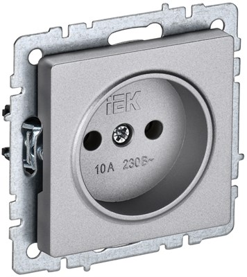BRITE Роз. без з/к/ш 10А РС10-1-0-БрА алюм. IEK BR-R10-10-K47 - фото 242039