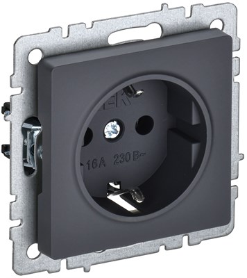BRITE Роз. с з/к без з/ш 16А РС11-1-0-БрГ граф. IEK BR-R11-16-K53 - фото 242086