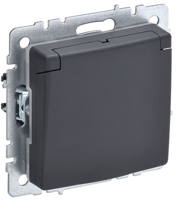 BRITE Роз. с з/к/ш с кр. 16А IP44 РСбш10-3-44-БрГ граф. IEK BR-R16-16-44-K53 - фото 242089