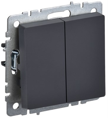 BRITE Выключ. 2-кл. 10А ВС10-2-0-БрГ граф. IEK BR-V20-0-10-K53 - фото 242098