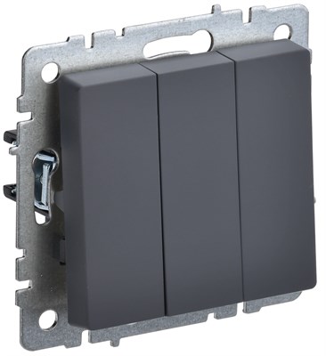 BRITE Выключ. 3-кл. 10А ВС10-3-0-БрГ граф. IEK BR-V30-0-10-K53 - фото 242100