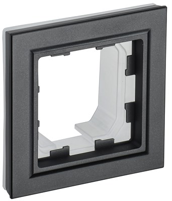 BRITE Рамка 1-мест. IP44 РУ-1-БрЧ-44 черн. IEK BR-M12-44-K02 - фото 242149