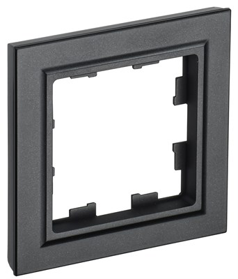 BRITE Рамка 1-мест. РУ-1-БрЧ черн. IEK BR-M12-K02 - фото 242159