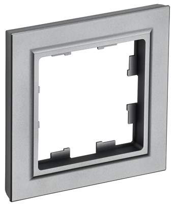 BRITE Рамка 1-мест. РУ-1-БрС сталь IEK BR-M12-K46 - фото 242165