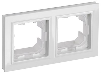 BRITE Рамка 2-мест. IP44 РУ-2-БрБ-44 бел. IEK BR-M22-44-K01 - фото 242168