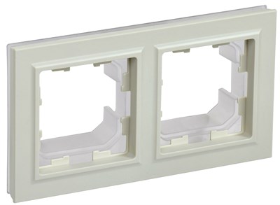BRITE Рамка 2-мест. IP44 РУ-2-БрКр-44 беж. IEK BR-M22-44-K10 - фото 242170