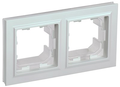BRITE Рамка 2-мест. IP44 РУ-2-БрЖ-44 жемч. IEK BR-M22-44-K36 - фото 242172