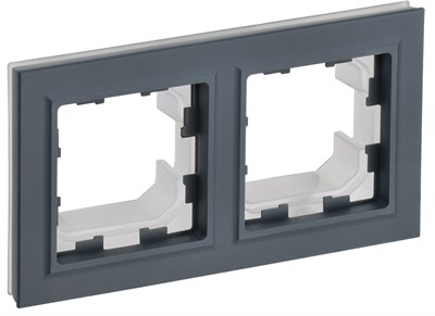 BRITE Рамка 2-мест. IP44 РУ-2-БрГ-44 граф. IEK BR-M22-44-K53 - фото 242176