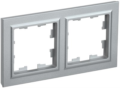 BRITE Рамка 2-мест. РУ-2-БрА алюм. IEK BR-M22-K47 - фото 242185