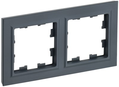 BRITE Рамка 2-мест. РУ-2-БрГ граф. IEK BR-M22-K53 - фото 242186