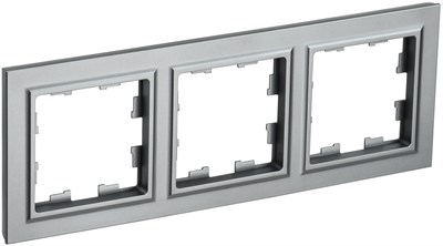 BRITE Рамка 3-мест. РУ-3-БрС сталь IEK BR-M32-K46 - фото 242194