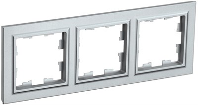 BRITE Рамка 3-мест. РУ-3-БрА алюм. IEK BR-M32-K47 - фото 242195
