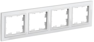 BRITE Рамка 4-мест. РУ-4-БрБ бел. IEK BR-M42-K01 - фото 242197