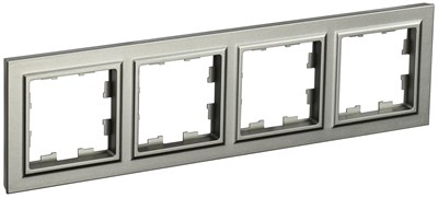 BRITE Рамка 4-мест. РУ-4-БрШ шамп. IEK BR-M42-K37 - фото 242202