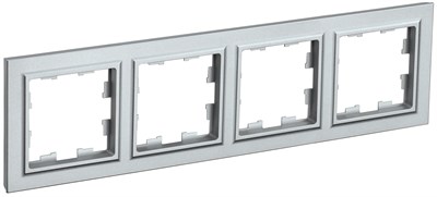 BRITE Рамка 4-мест. РУ-4-БрА алюм. IEK BR-M42-K47 - фото 242205