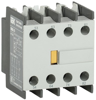Приставка ПКИ-31 дополнительные контакты 3NO+1NC IEK KPK10-31 - фото 242428