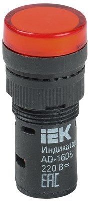 Лампа AD16DS(LED)матрица d16мм красный 230В AC IEK BLS10-ADDS-230-K04-16 - фото 242525