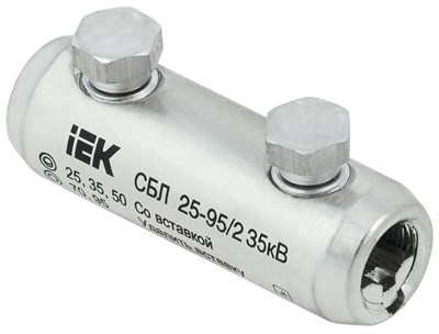 Соединитель болтовой луженый СБЛ 25-95/2 IEK UCB11-025-095-02-35 - фото 242638
