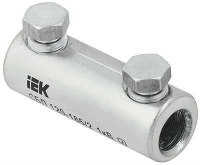 Соединитель болтовой луженый СБЛ 120-185/2 1кВ IEK UCB11-120-185-02-01 - фото 242643