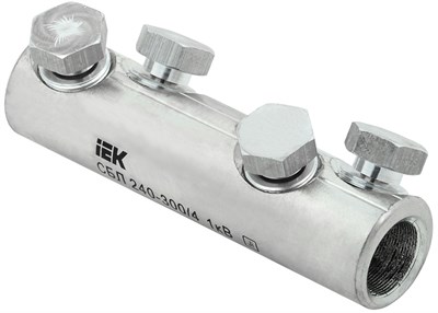 Соединитель болтовой луженый СБЛ 240-300/4 1кВ IEK UCB11-240-300-04-01 - фото 242646
