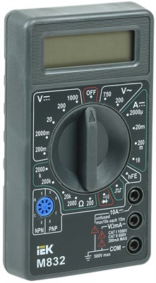Мультиметр цифровой Universal M832 IEK TMD-2S-832 - фото 242844