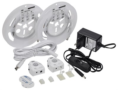 Комплект DIY (2835WW60-4,8-IP20-12В 2х1,2м + др + 2хДД) IEK LSR1-1-060-20-1-2XD12-S3 - фото 242909