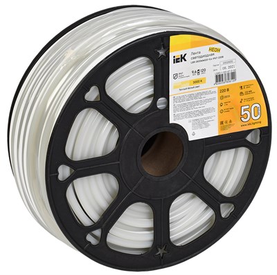 Лента LED "неон" 50м LSR-2835WW120-9,6-IP67-220В IEK LSR5-1-120-67-0-50 - фото 242916