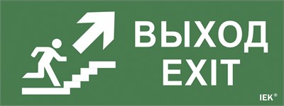 Этикетка самокл. 240х90мм "Выход/лест. вверх/фигура" IEK LPC10-1-24-09-VLVVF - фото 243119