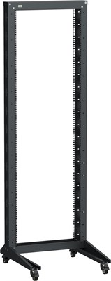 ITK LINEA F Стойка 1-рамная на рол. 20U 600х600мм черная LF05-20U66-1RM - фото 243278