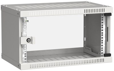 ITK Шкаф LINEA WE 6U 550x350мм дверь стекло серый LWE3-06U53-GF - фото 243306
