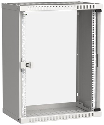 ITK Шкаф LINEA WE 15U 550x350мм дверь стекло серый LWE3-15U53-GF - фото 243308