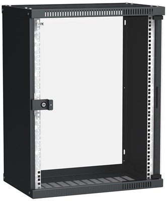 ITK Шкаф LINEA WE 15U 550x350мм дверь стекло черный LWE5-15U53-GF - фото 243311