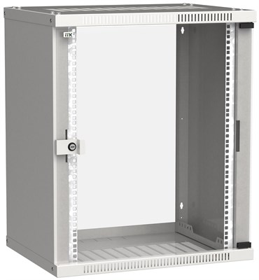 ITK Шкаф LINEA WE 15U 600x450мм дверь стекло серый LWE3-15U64-GF - фото 243314