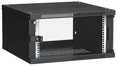 ITK Шкаф LINEA WE 6U 600x600мм дверь стекло черный LWE5-06U66-GF - фото 243323