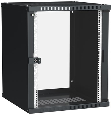 ITK Шкаф LINEA WE 15U 600x600мм дверь стекло черный LWE5-15U66-GF - фото 243325