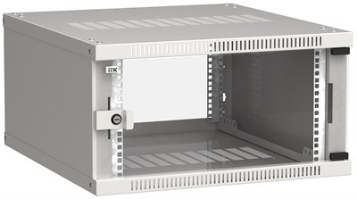 ITK Шкаф LINEA WE 6U 600x650мм дверь стекло серый LWE3-06U67-GF - фото 243326