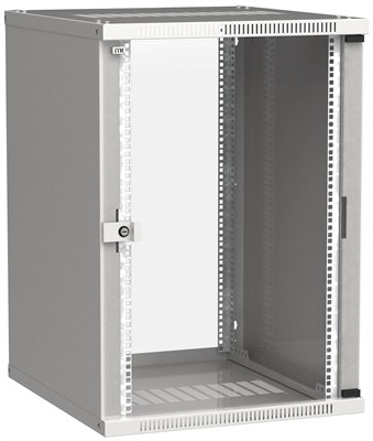 ITK Шкаф LINEA WE 18U 600x650мм дверь стекло серый LWE3-18U67-GF - фото 243330