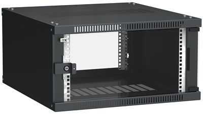 ITK Шкаф LINEA WE 6U 600x650мм дверь стекло черный LWE5-06U67-GF - фото 243331