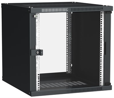 ITK Шкаф LINEA WE 12U 600х650мм дверь стекло чёрный LWE5-12U67-GF - фото 243332