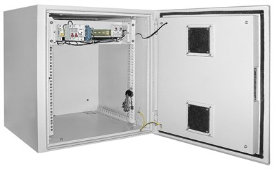 ITK Шкаф уличный 19" 9U 650x600, IP55 металл дверь, серый LO35-09U66-M55 - фото 243338