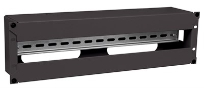 ITK Панель электрораспределительная 3U с DIN-рейкой черная EDP05-3U22M - фото 243394