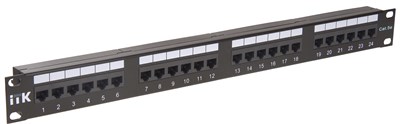 ITK 1U патч-панель кат.5Е UTP, 24 порта (Dual) PP24-1UC5EU-D05 - фото 243422