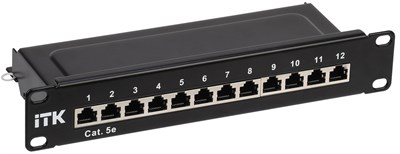 ITK 1U патч-панель кат.5E STP 12 портов 10" Dual IDC PP12-1UC5ES-D05-10 - фото 243434