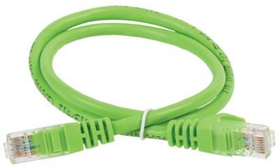 ITK Коммутационный шнур (патч-корд), кат.5Е UTP, 0,5м, зеленый PC02-C5EU-05M - фото 243438
