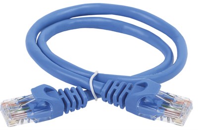 ITK Коммутационный шнур (патч-корд), кат.5Е UTP, 0,5м, синий PC03-C5EU-05M - фото 243439
