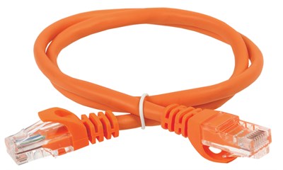 ITK Коммутационный шнур (патч-корд), кат.5Е UTP, 0,5м, оранжевый PC07-C5EU-05M - фото 243442