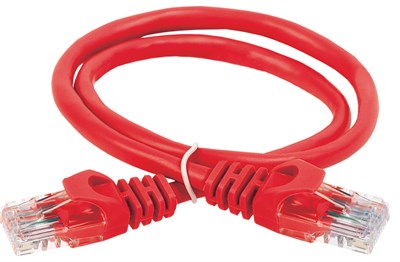 ITK Коммутационный шнур (патч-корд), кат.5Е UTP, 1м, красный PC04-C5EU-1M - фото 243446