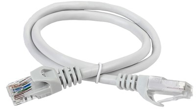 ITK Коммутационный шнур (патч-корд), кат.5Е UTP, 1,5м, серый PC01-C5EU-1M5 - фото 243447